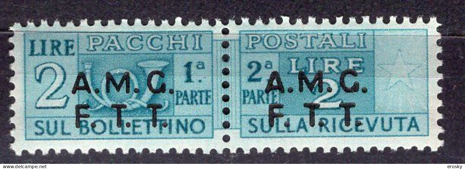 Z6892 - TRIESTE AMG-FTT PACCHI SASSONE N°2 ** - Colis Postaux/concession