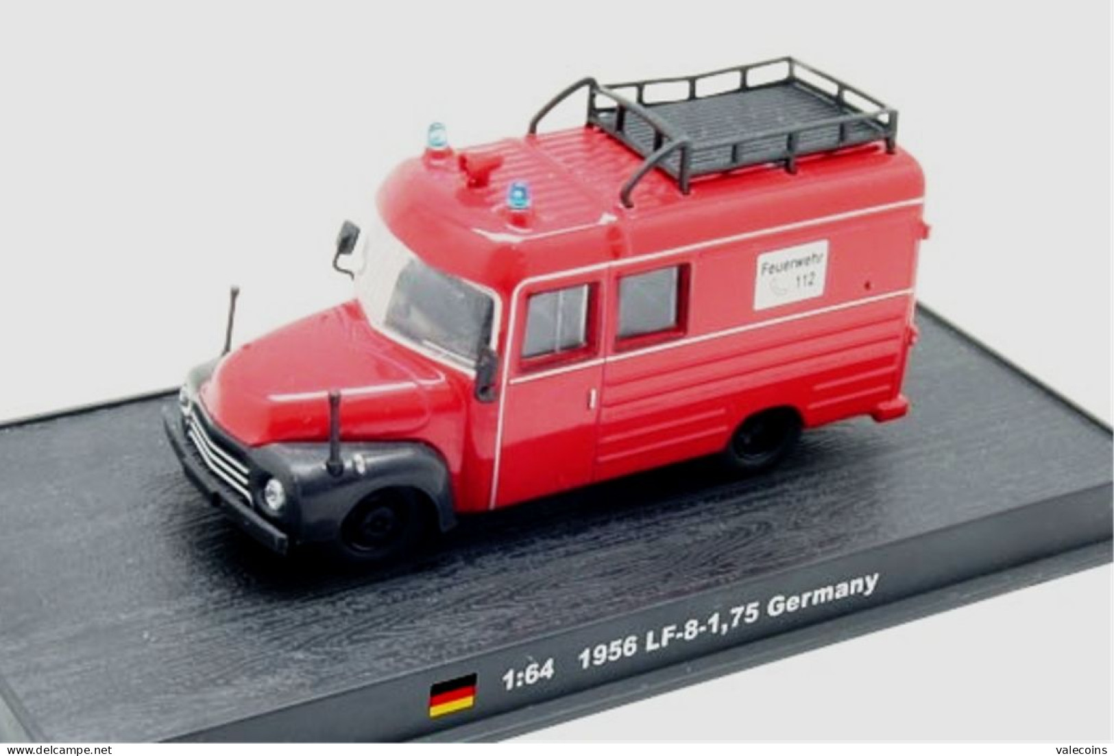 Feuerwehr Germany - Opel LF-8-1,75 - 1956 - Pompieri Pompiers Fire Truck - Scale 1:64 - Camions, Bus Et Construction