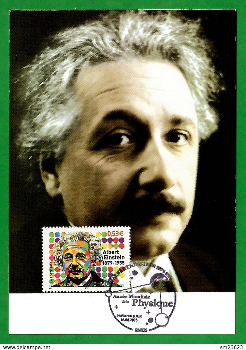 Frankreich / France 2005  Mi.Nr. 3930 , Albert Einstein - Maximum Card - Paris 16.04.2005 - Albert Schweitzer