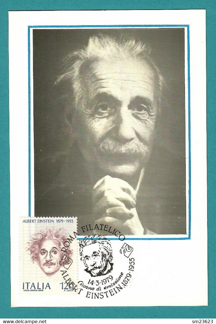 Italien / Italia 1979  , Albert Einstein - Maximum Card - Roma Filatelico  14.3.1979 - Albert Schweitzer