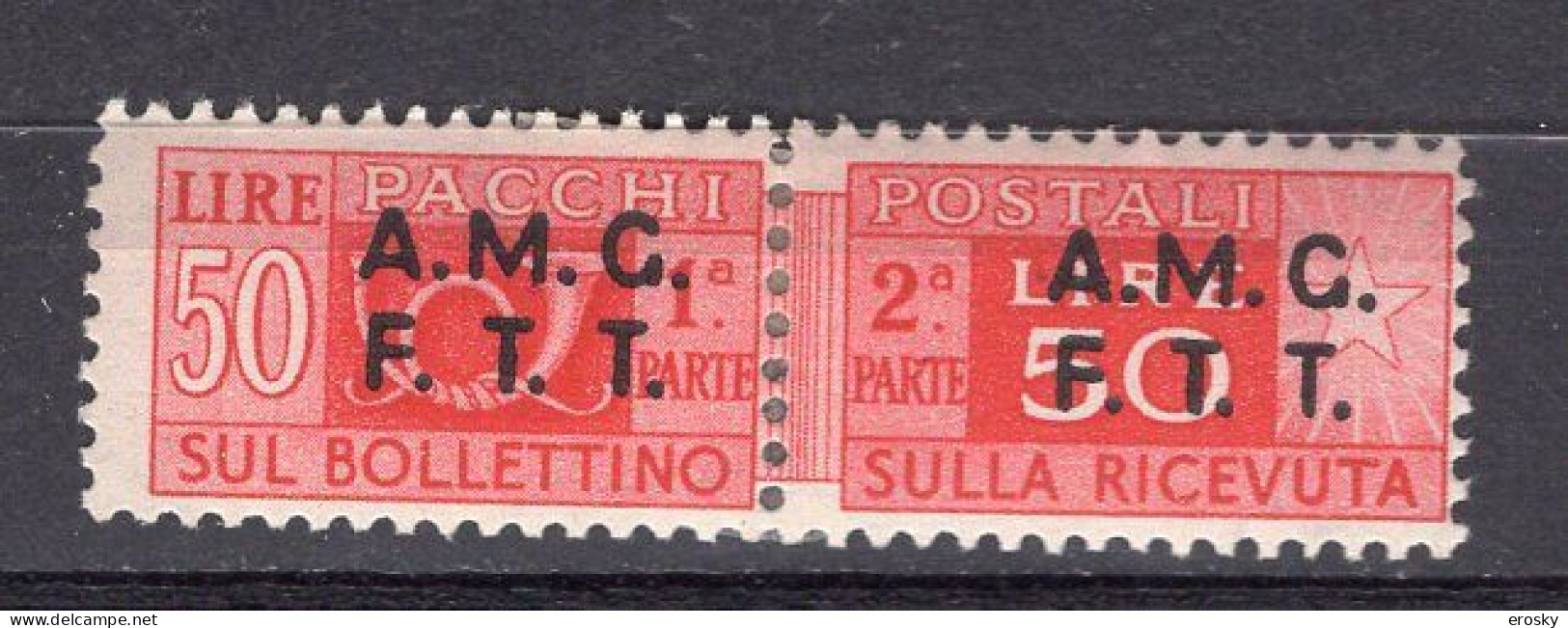 Z6902 - TRIESTE AMG-FTT PACCHI SASSONE N°5 * - Postal And Consigned Parcels