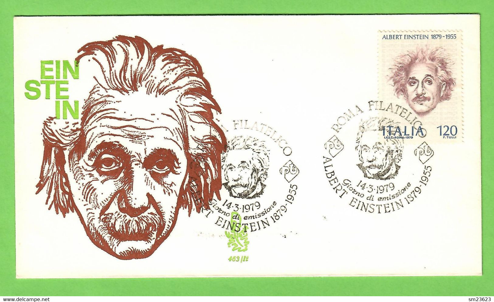 Italien / Italia 1979  , Albert Einstein - FDC Roma Filatelico 14.3.1979 - Albert Schweitzer