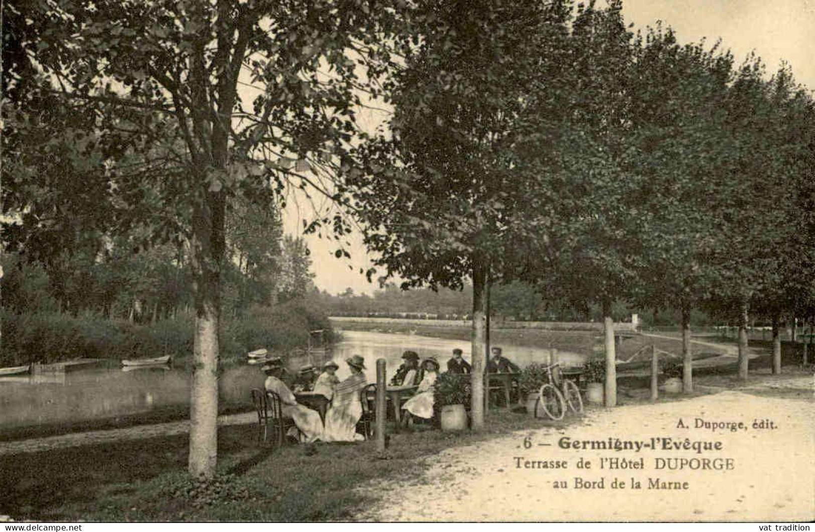 HÔTELS ET RESTAURANTS - Carte Postale De La Terrasse De L'Hôtel Duporge à Germigny L'Evêque  - L 146220 - Hotels & Restaurants