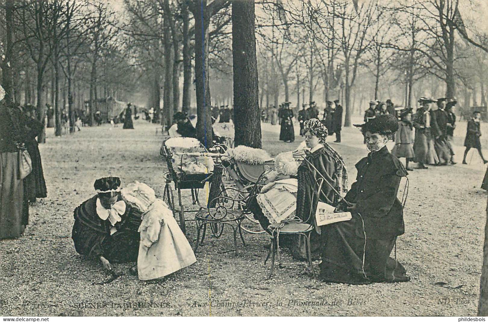 PARIS 8eme Arrondissement  SCENES PARISIENNES   Aux Champs Elysées  La Promenade Des Bébés - Arrondissement: 08