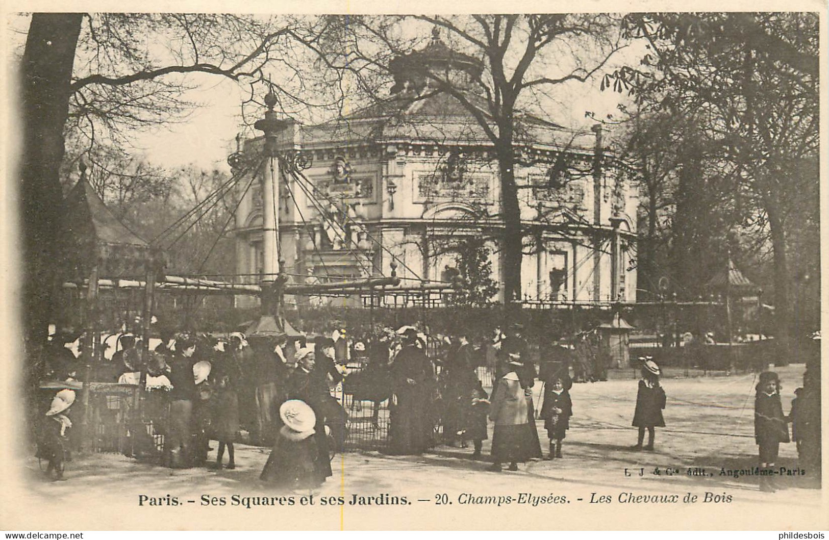 PARIS 8eme Arrondissement  " Ses Squares Et Ses Jardins "  Champs Elysées  Les Chevaux De Bois - Arrondissement: 08