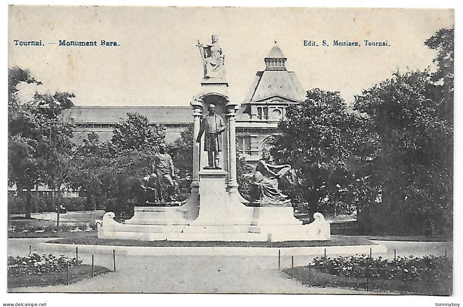 CPA Tournai, Monument Bara - Tournai