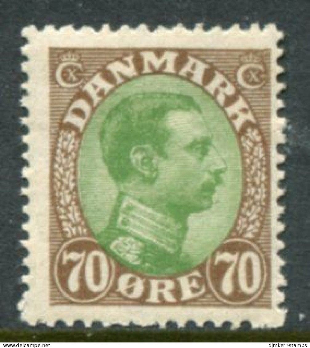 DENMARK 1920 King Christian X Definitive 70 Øre MNH / **.  Michel 107 - Ongebruikt