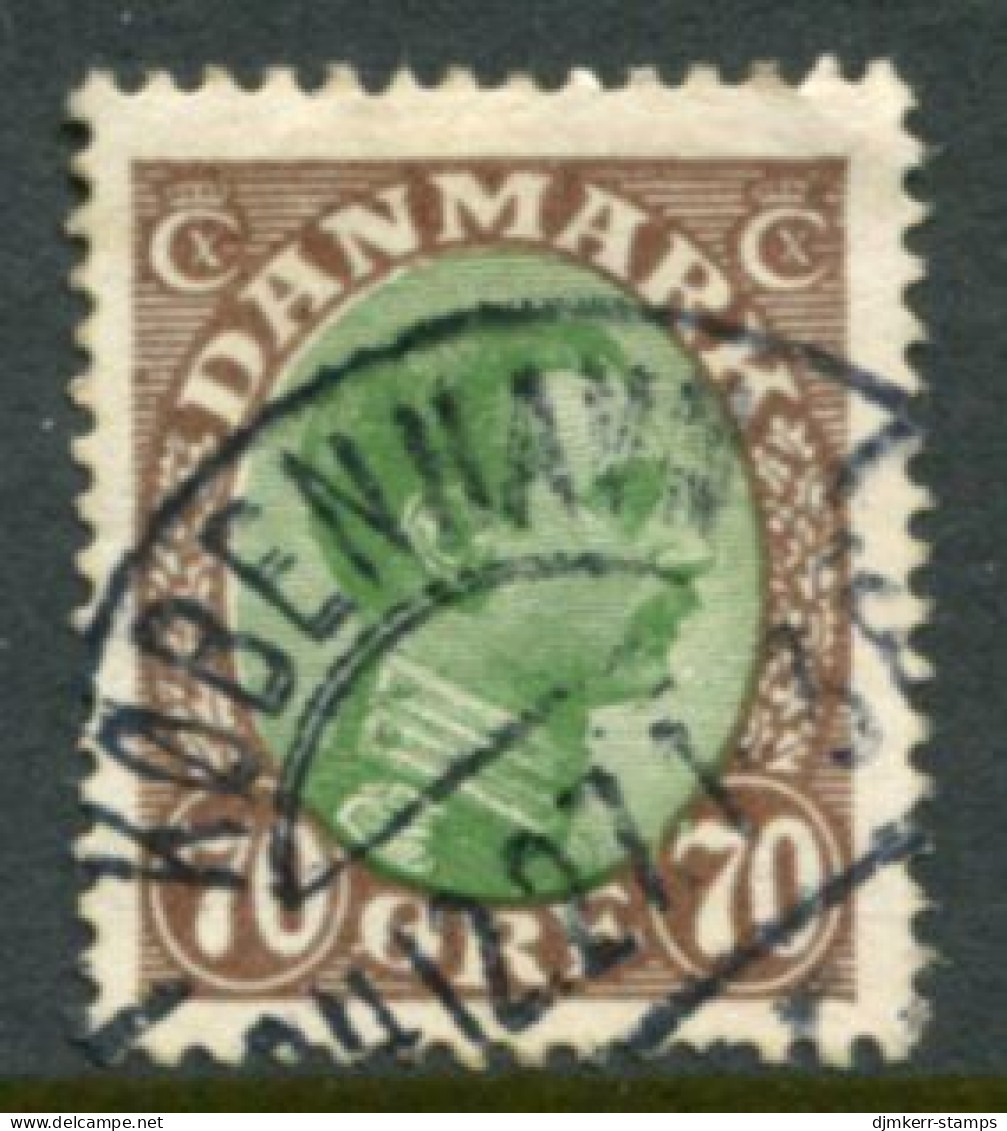 DENMARK 1920 King Christian X Definitive 70 Øre Used.  Michel 107 - Used Stamps
