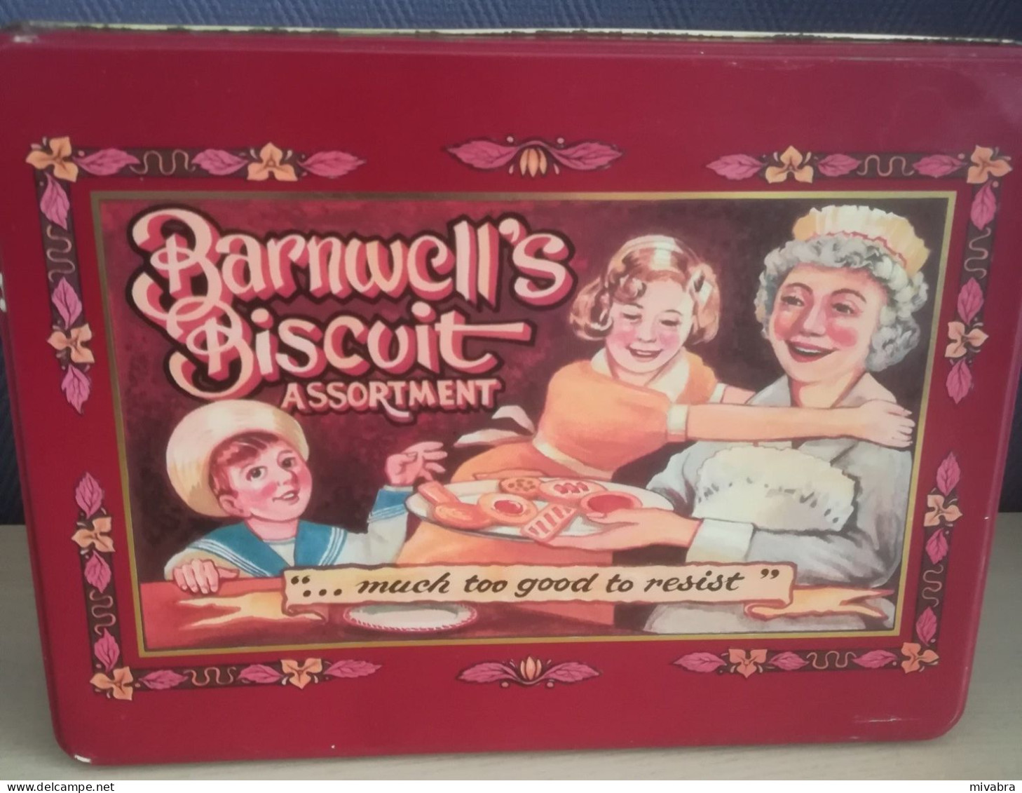 BARNWELL'S BISCUIT ASSORTIMENT MUTCH TOO GOOD TO RESIST  - MADE AT THE GRANARY BAKEHOUSE YORK - VINTAGE OUD BLIK - Cannettes
