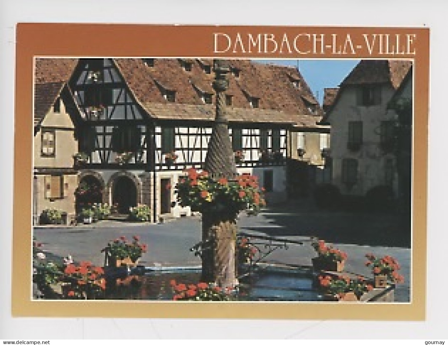 Dambach La Ville : Fontaine Fleurie (cp Vierge N°675190 Cigogne) - Dambach-la-ville