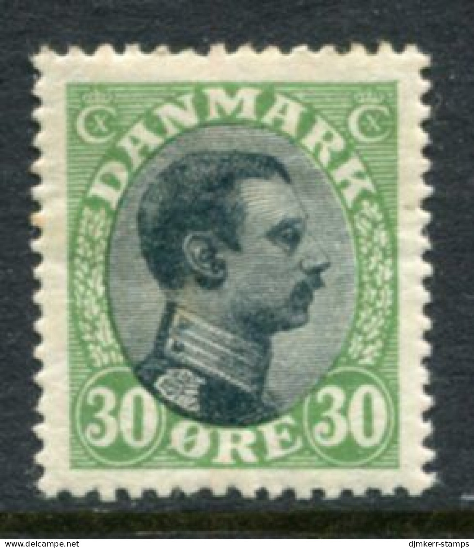 DENMARK 1918 King Christian X Definitive 30 Øre  LHM / *..  Michel 102 - Unused Stamps
