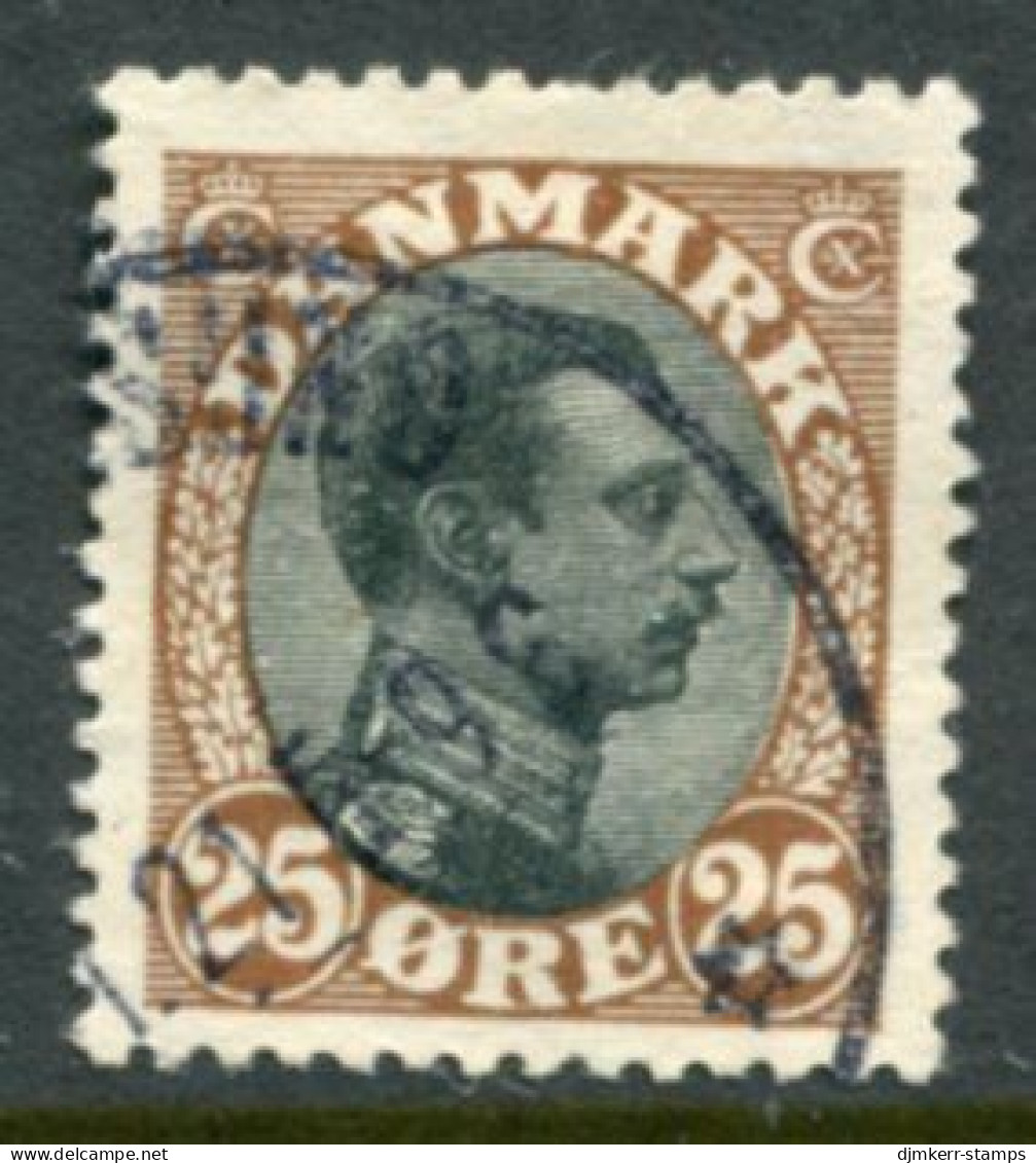 DENMARK 1919 King Christian X Definitive 25 Øre  Used..  Michel 100 - Used Stamps