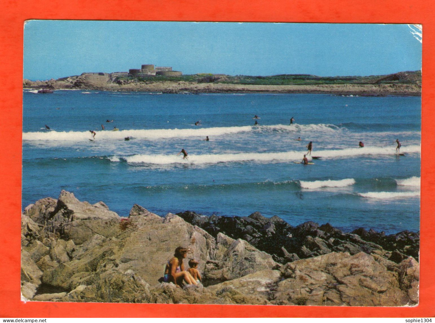 SURFING AT VAZON BAY , GUERNSEY - - Guernsey