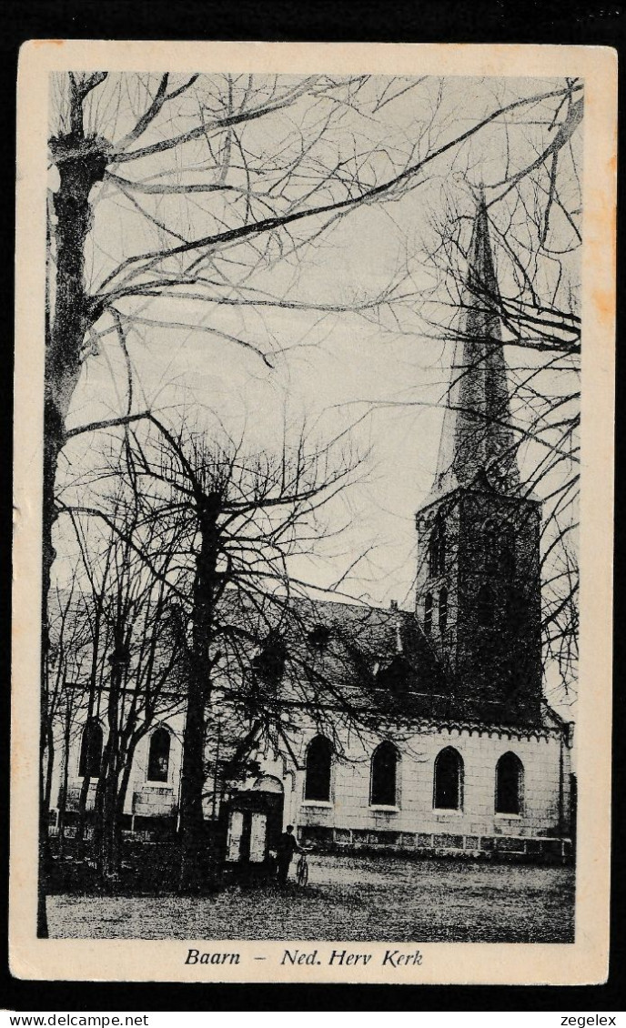 Baarn - N.H. Kerk Met Fietser - 1944 - Baarn