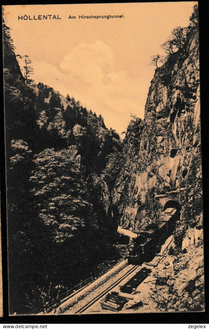 Höllental - Am Hirschsprungtunnel Mit Zug, Train, Railroad, Chemin De Fer - Höllental