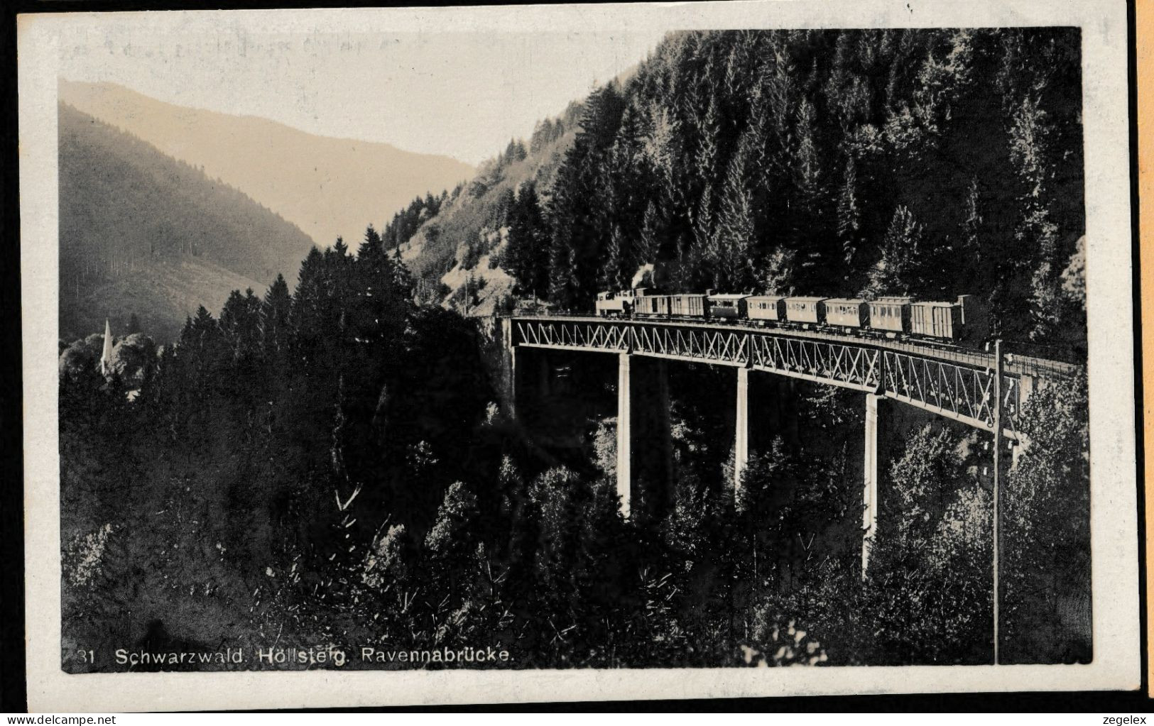 Schwarzwald Höllsteig - Ravennabrücke Mit Zug, Train, Eisenbahn, Trein - Höllental
