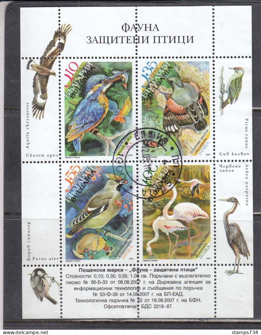 Bulgaria 2007 - Birds, Mi-Nr. Block 294, Used - Oblitérés