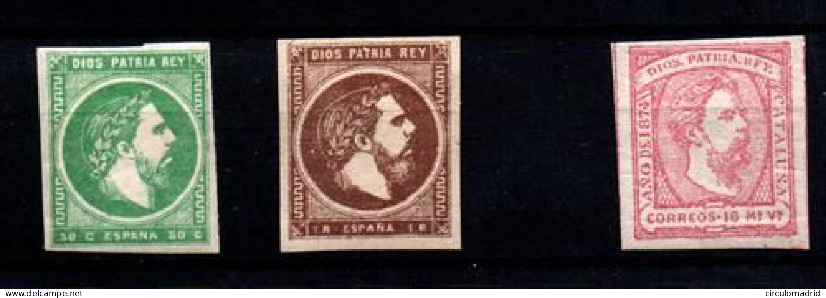 España Nº 157, 160/1. Año 1874/75 - Neufs