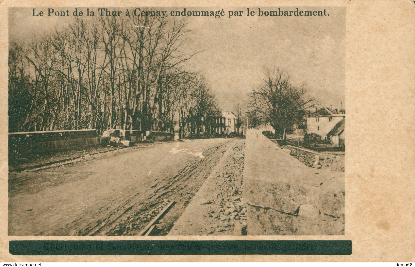 Cernay Ruine De Guerre Pont De La Thur CPA 68 Haut Rhin Vosges Alsace Bombardement Militaria 14 - 18 - Cernay