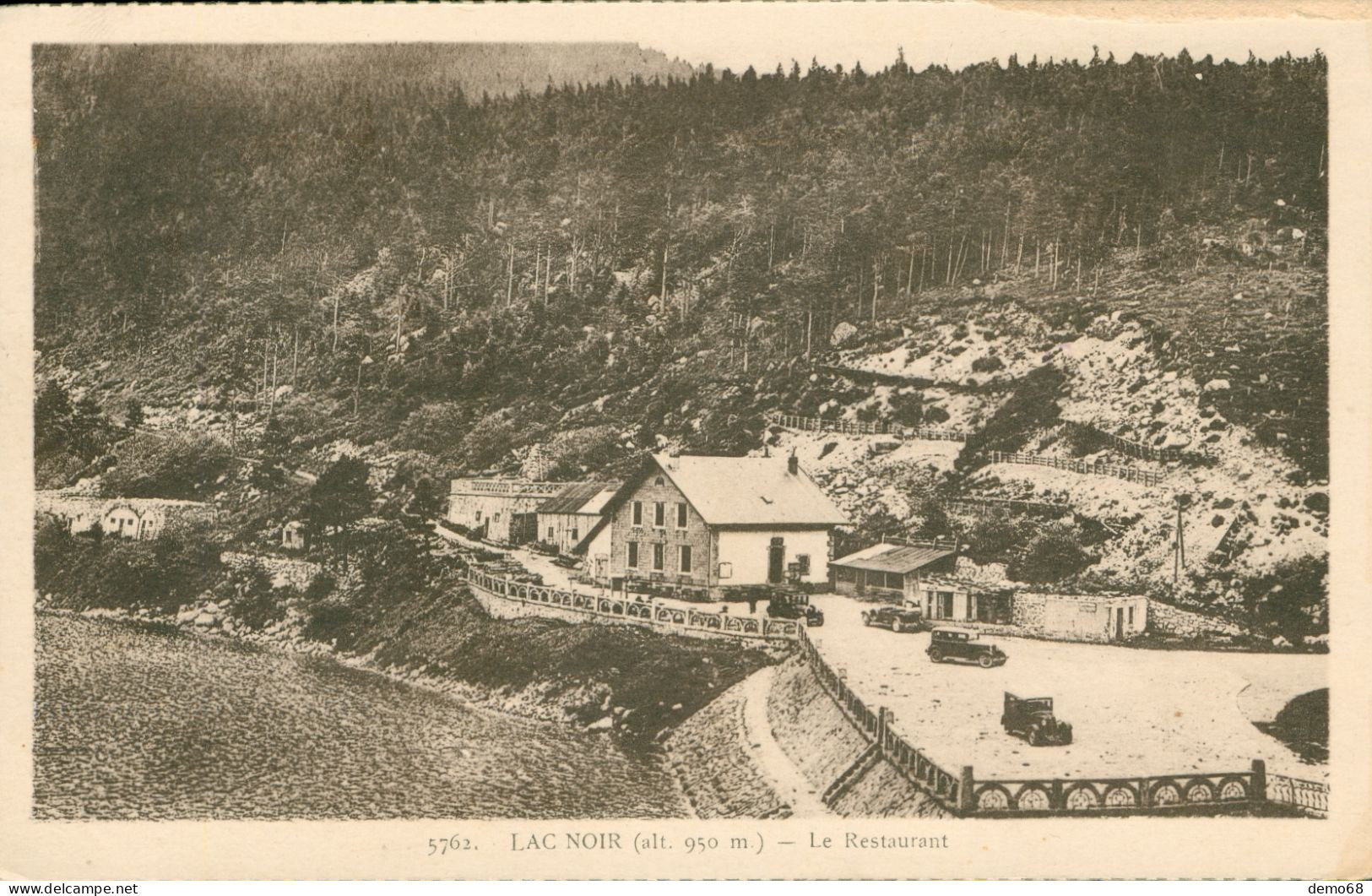 Orbey Lac Noir Le Restaurant Vue Panoramique CPA 68 Haut Rhin Vosges Alsace Vallée De Munster 2 Cartes - Orbey