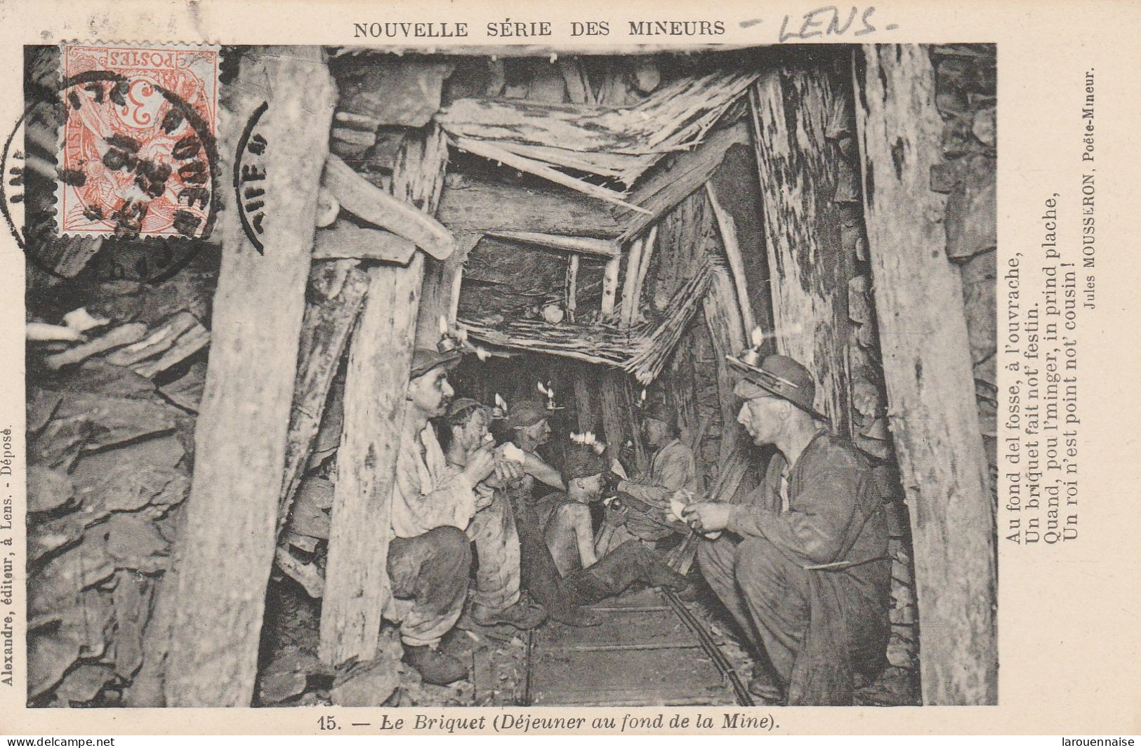 62 - LENS - Nouvelle Série Des Mineurs -  Le Briquet (Déjeuner Au Fond De La Mine) - Mines