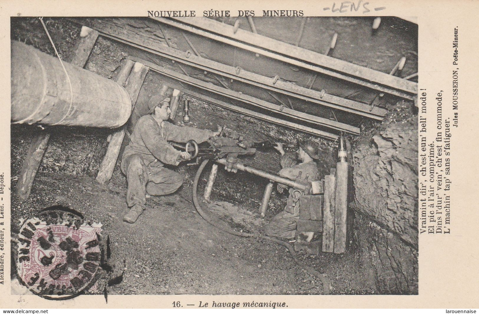 62 - LENS - Nouvelle Série Des Mineurs -  Le Havage Mécanique - Mines