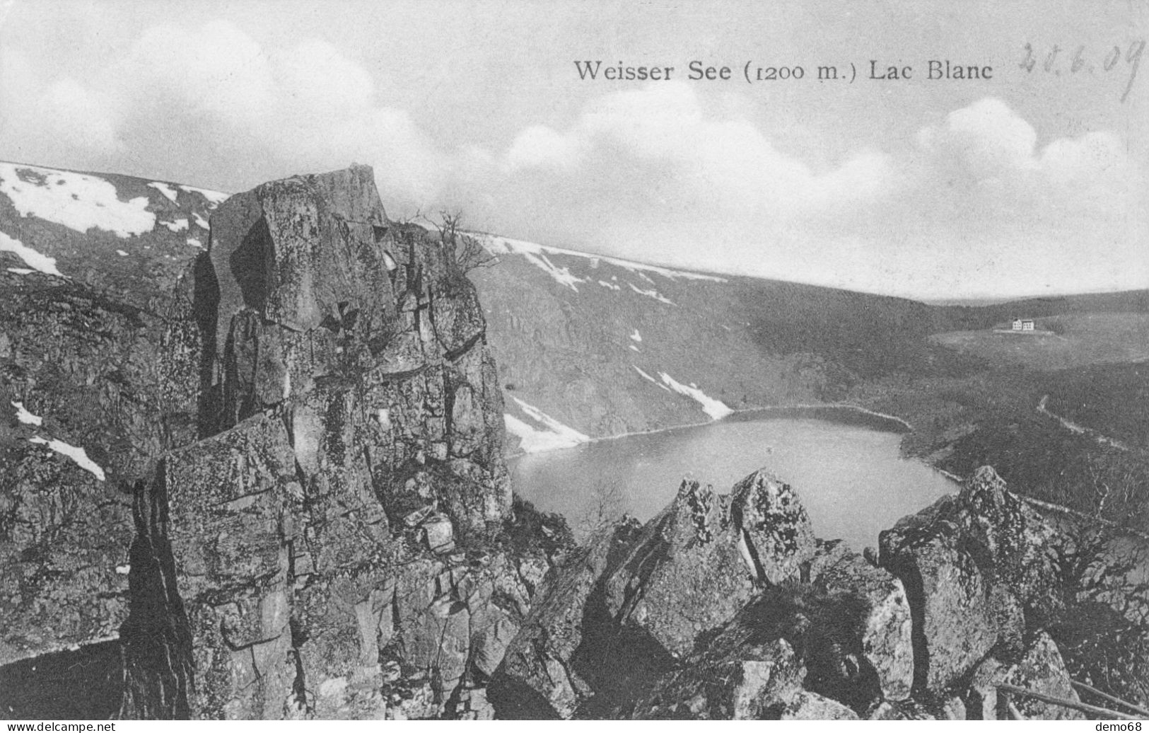 Orbey Lac Blanc CPA 68 Haut Rhin Vosges Alsace Vallée De Munster  2 Cartes Le Rocher Hans - Orbey