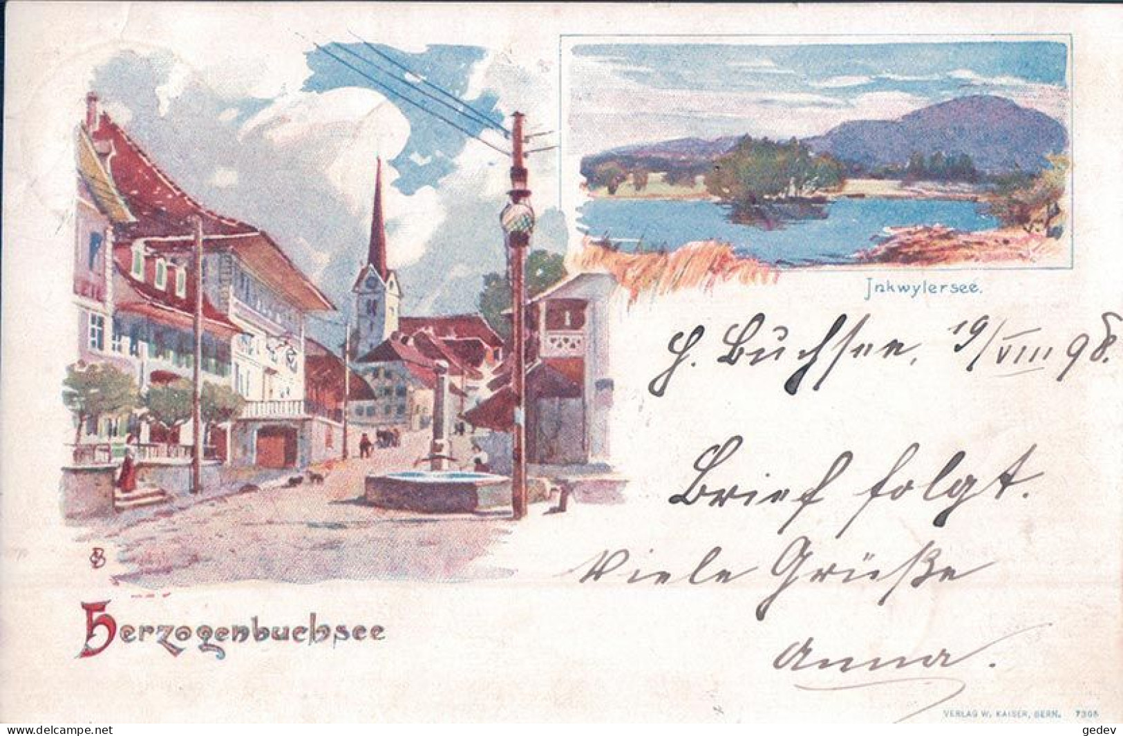 Herzogenbuchsee BE Und Inkwylersee (19.8.1898) - Herzogenbuchsee