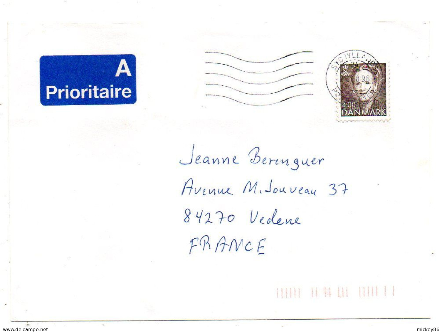 Danemark--1996--NARRE NEBEL Pour VEDENE-84 (France)--timbre Reine Marg..4.00  Seul Sur Lettre..cachet - Storia Postale