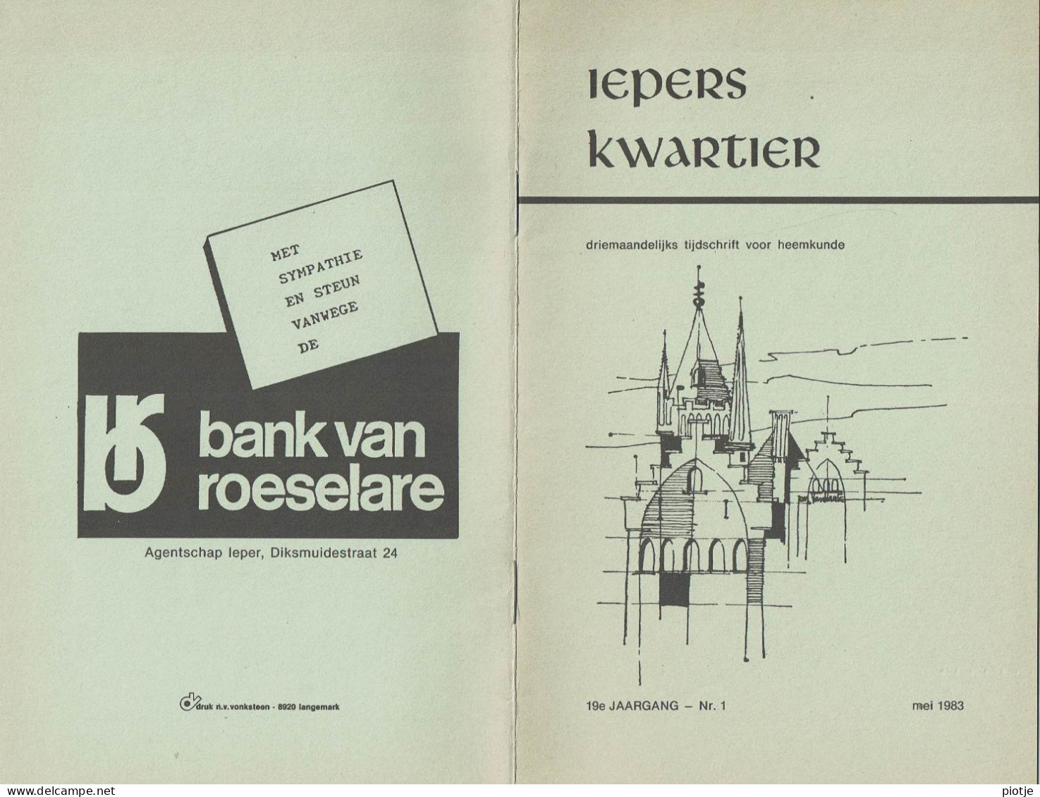 * Ieper - Ypres * (Iepers Kwartier - Jaargang 19 - Nr 1 - Mei 1983) Tijdschrift Voor Heemkunde - Heemkundige Kring - Aardrijkskunde & Geschiedenis