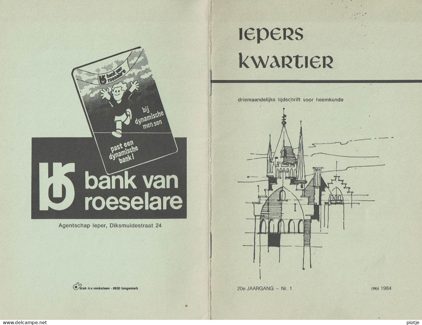 * Ieper - Ypres * (Iepers Kwartier - Jaargang 20 - Nr 1 - Mei 1984) Tijdschrift Voor Heemkunde - Heemkundige Kring - Aardrijkskunde & Geschiedenis