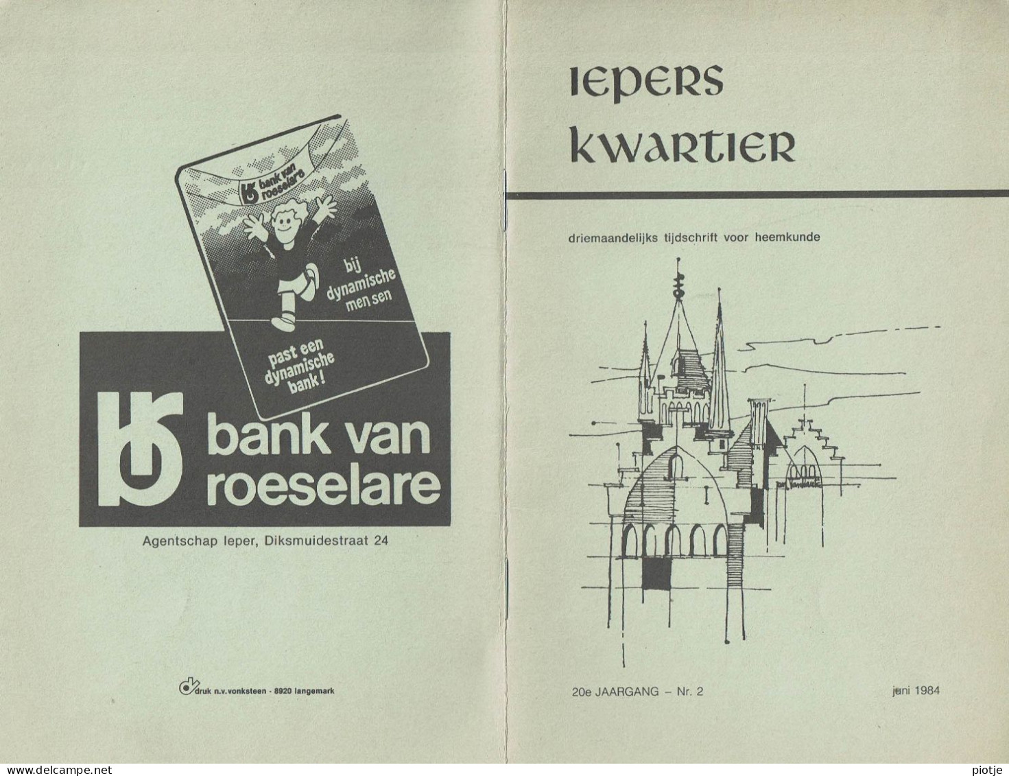 * Ieper - Ypres * (Iepers Kwartier - Jaargang 20 - Nr 2 - Juni 1984) Tijdschrift Voor Heemkunde - Heemkundige Kring - Aardrijkskunde & Geschiedenis