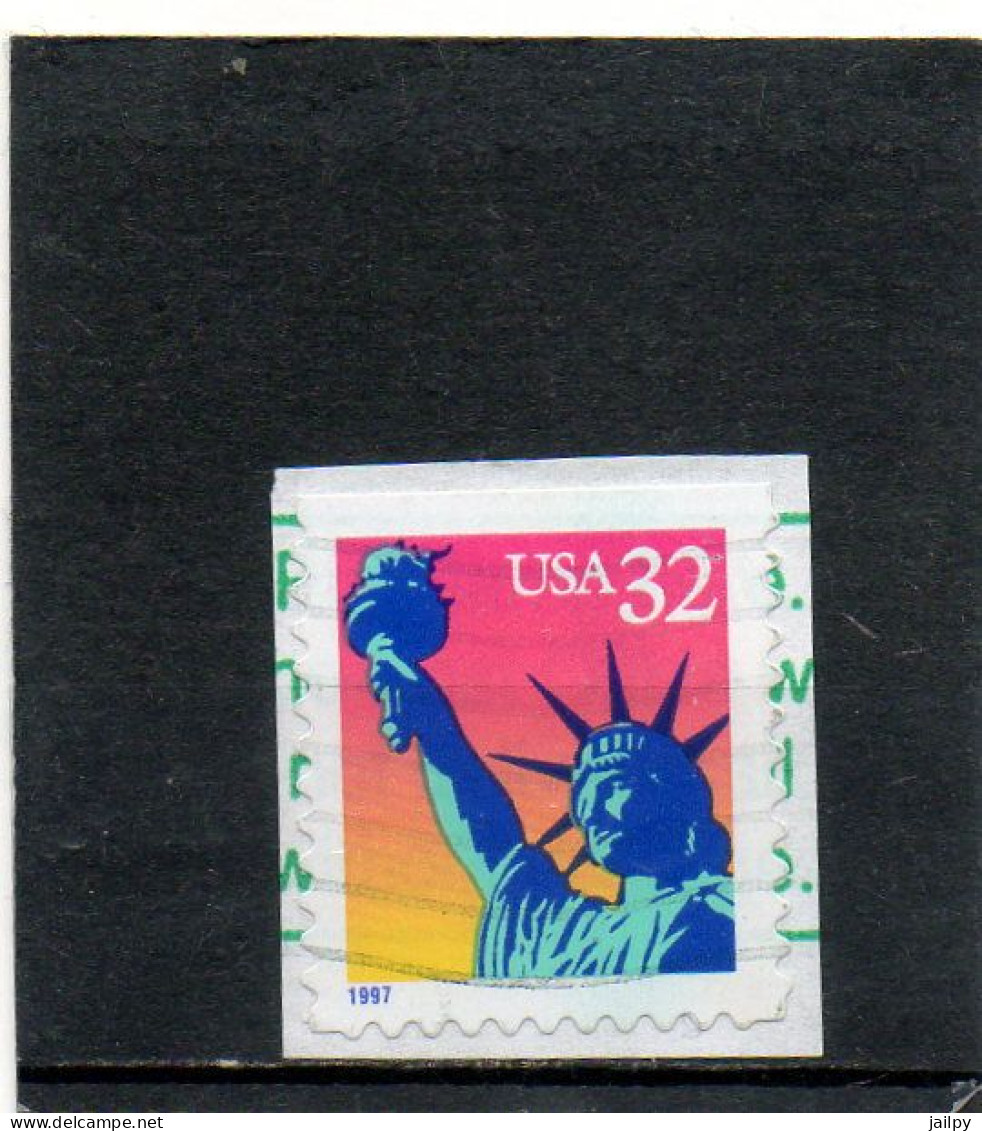 ETATS-UNIS 32 C De Carnet 1997 Y&T:2581 Scott: 3122  Perf 11x11  Haut Non Dentelé  Sur Fragment Belle Oblitération - 1981-...