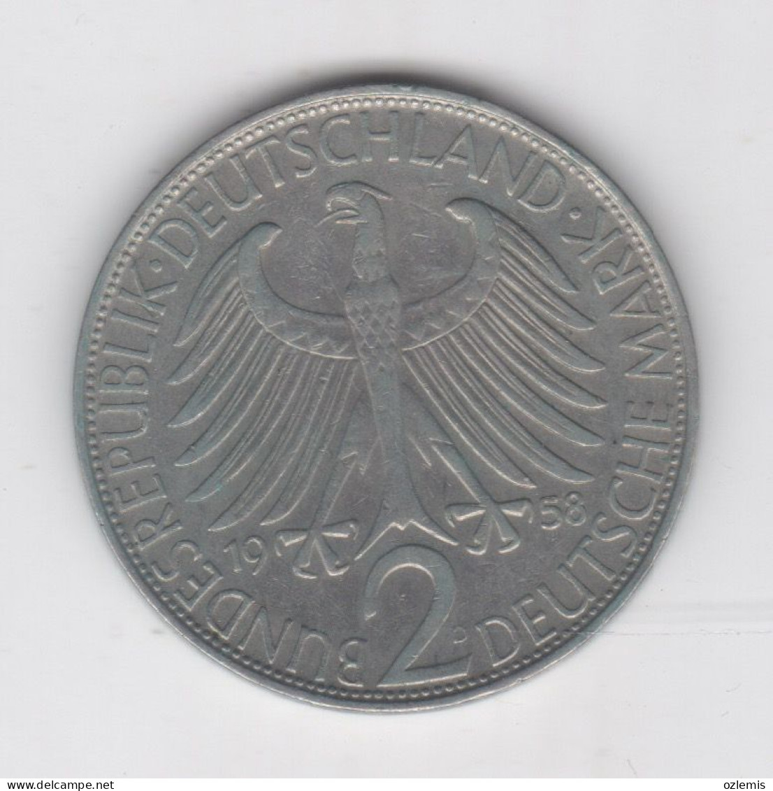 GERMANY ,2 DEUTSCHE MARK , 1958,D - 2 Mark