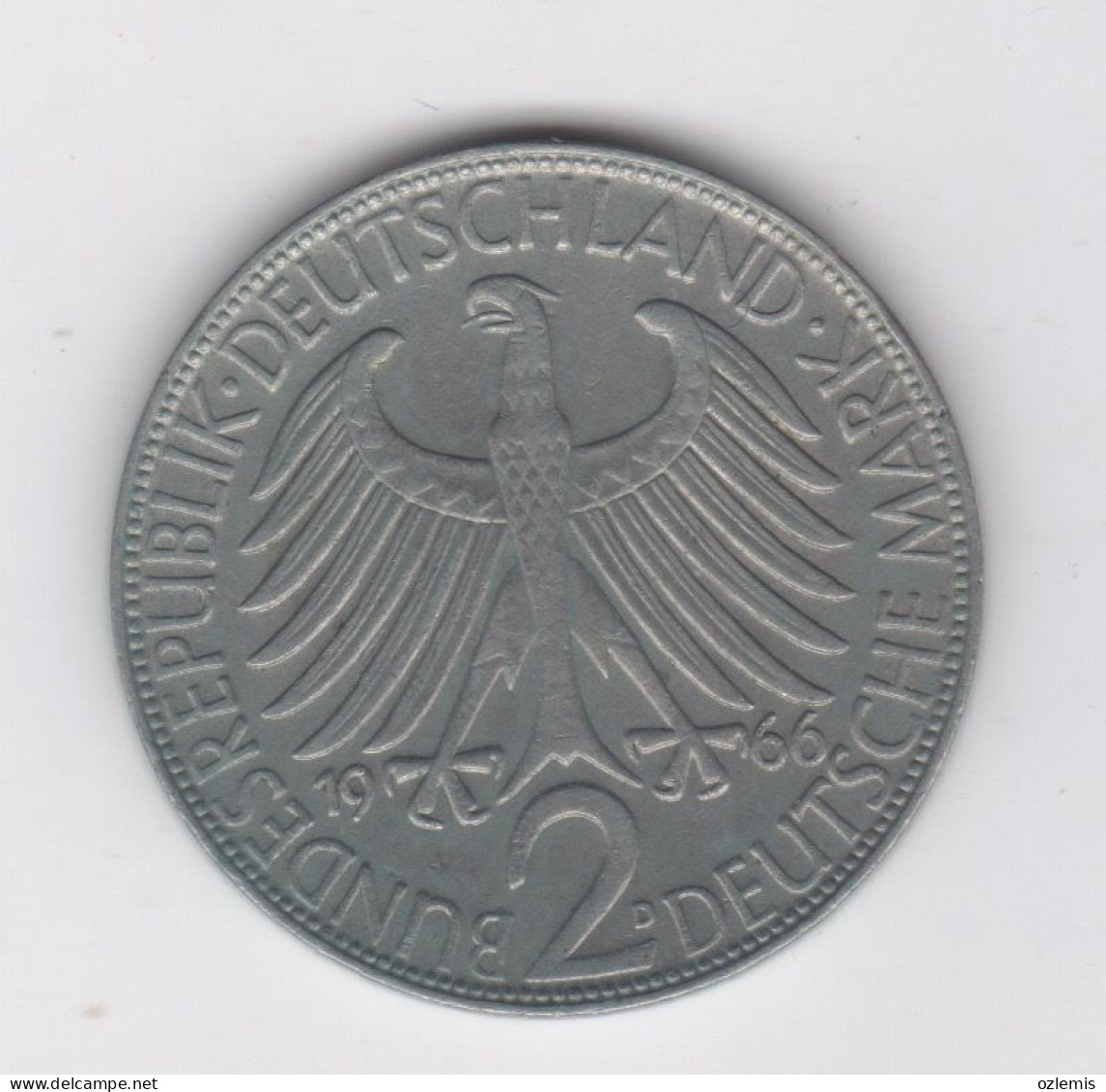 GERMANY ,2 DEUTSCHE MARK , 1966 ,D - 2 Marcos