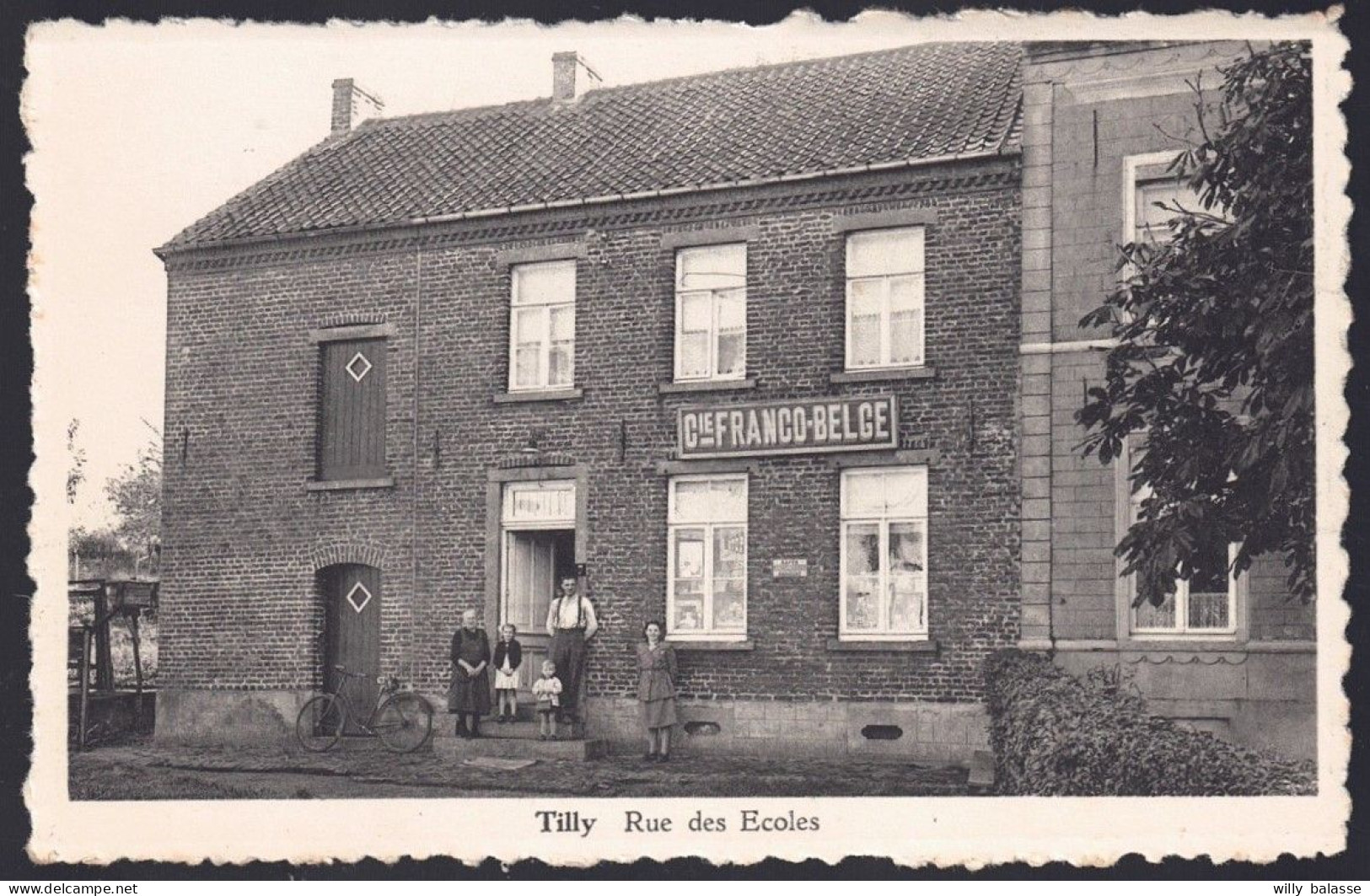 +++ CPA - TILLY - Rue Des Ecoles - Cie Franco-Belge  // - Villers-la-Ville