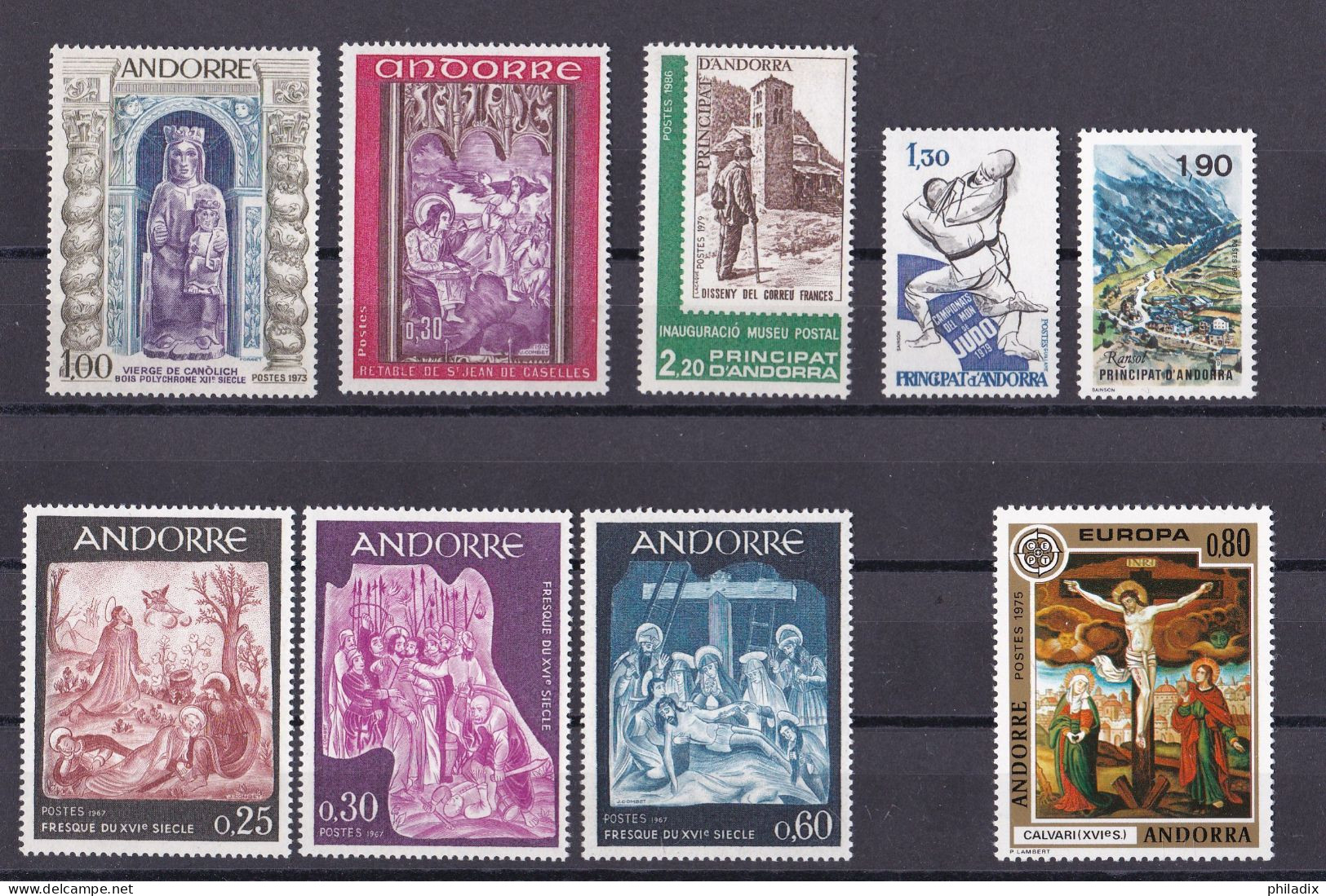 Franz. Andorra Schönes Lot Postfrische Sonder-Marken **/MNH (Blk-9) - Collections