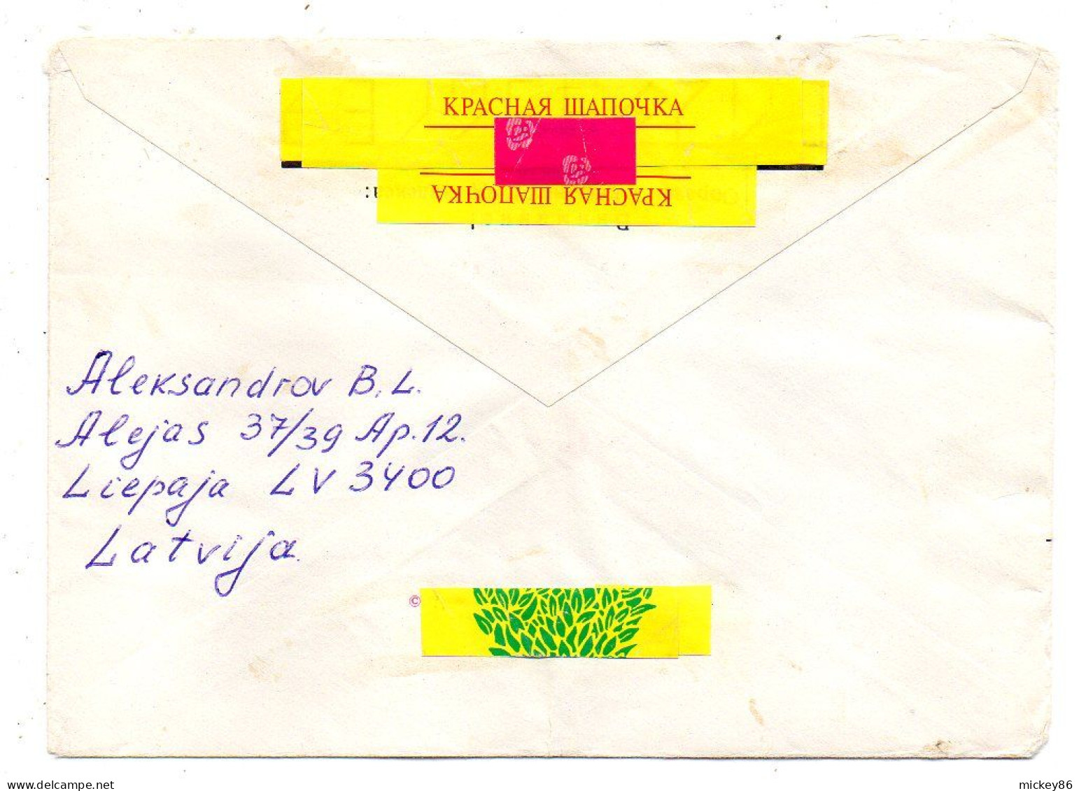Lettonie --1997--LIEPAJA  Pour VEDENE-84 (France).enveloppe Illustrée..... Timbre Rapace  ..cachet - Letland