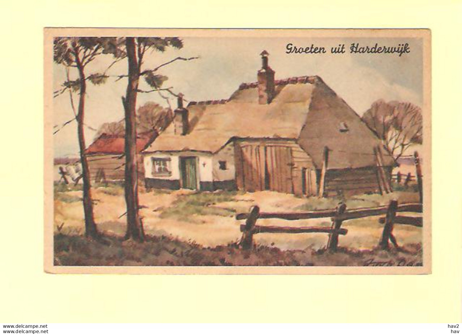 Harderwijk Tekening Boerderij 1953 RY28096 - Harderwijk