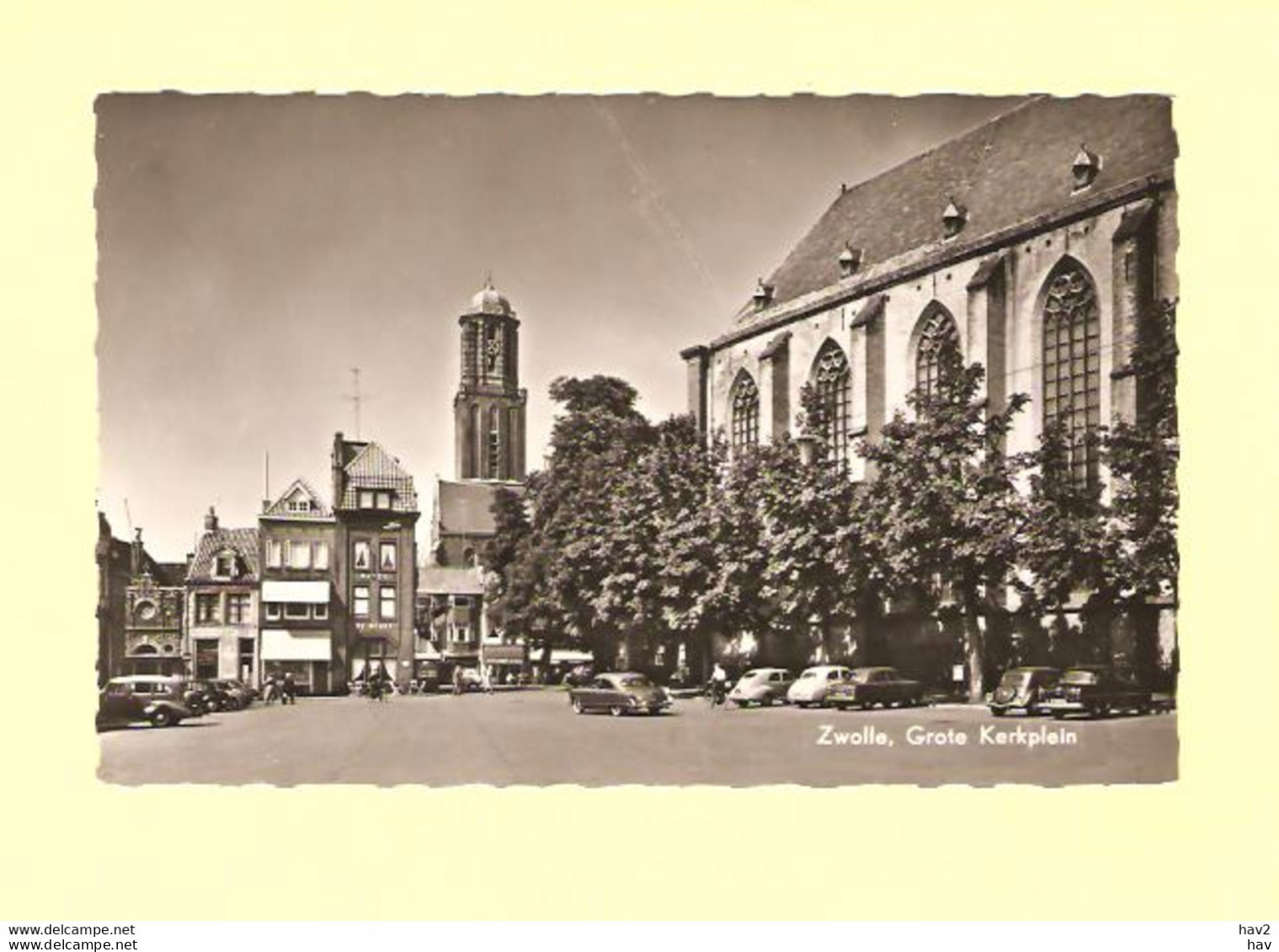 Zwolle Grote Kerkplein, Auto's RY29241 - Zwolle
