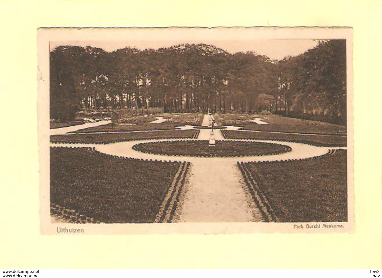 Uithuizen Park Burcht Menkema 1929 RY28851 - Uithuizen