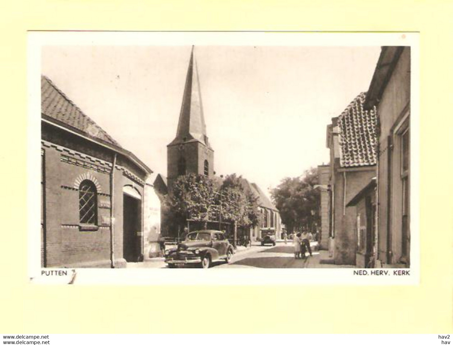 Putten Ned. Hervormde Kerk, Auto 1955 RY28704 - Putten