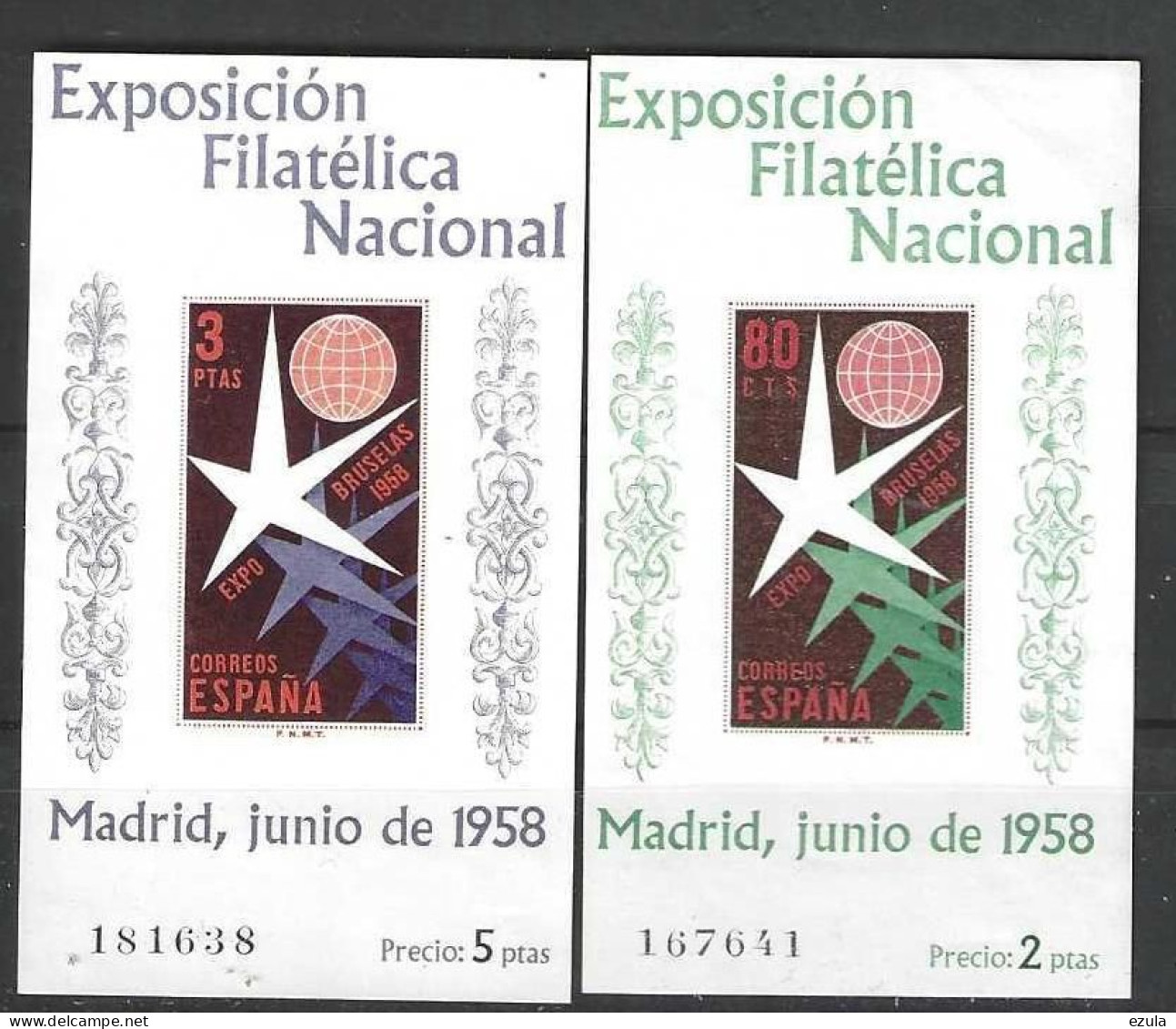 ESPAGNE Bloc N° 13-14 Exposition Nationale MADRIDE 1958 - Colecciones