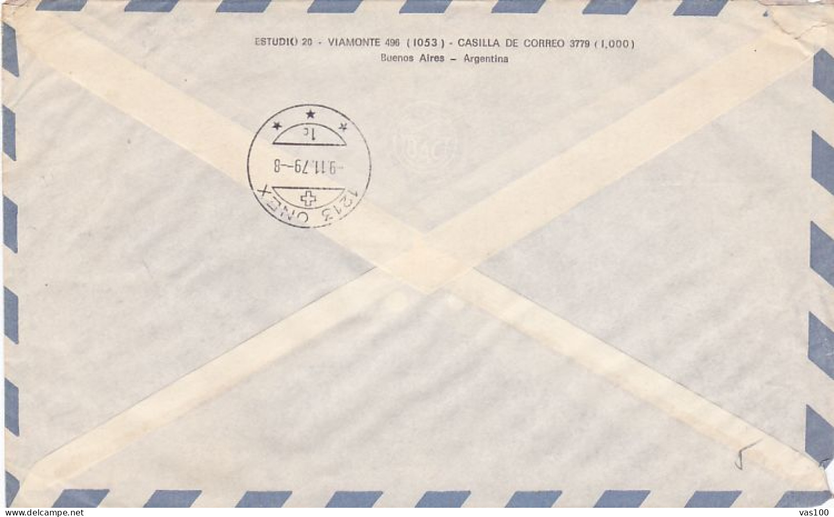 ARCHITECTURE, BUILDINGS, STAMPS ON REGISTERED COVER, 1979, ARGENTINA - Covers & Documents