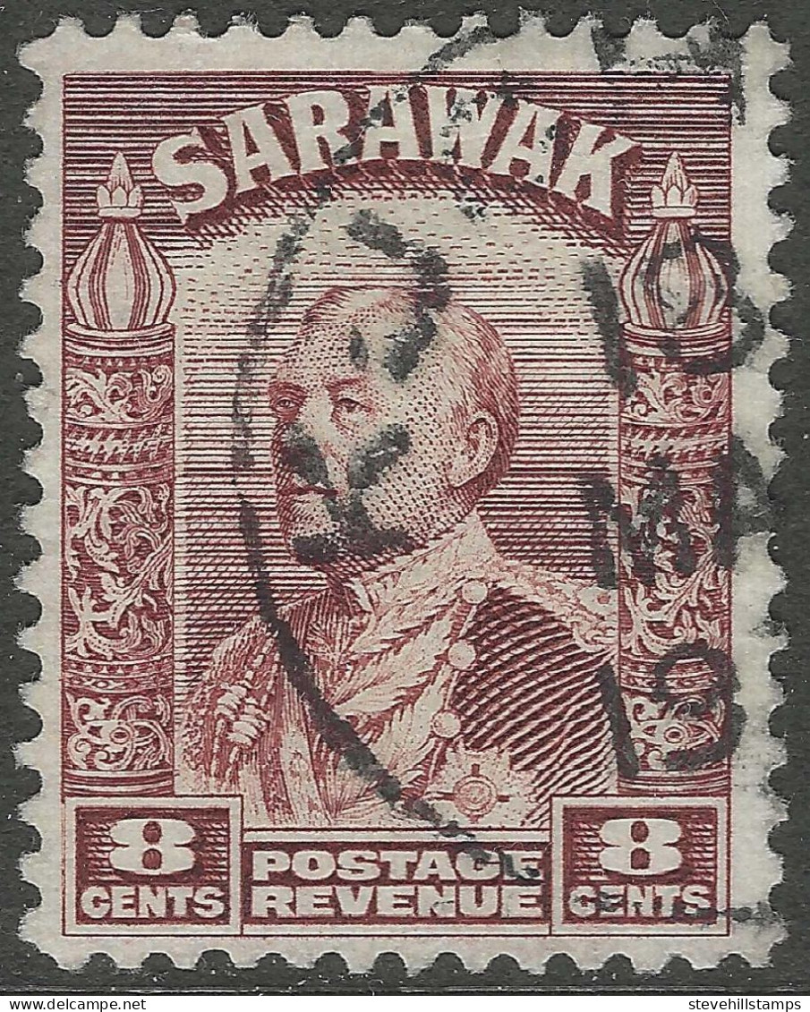 Sarawak. 1934-41 Sir Charles Vyner Brooke. 8c Brown Used. SG 112 - Sarawak (...-1963)