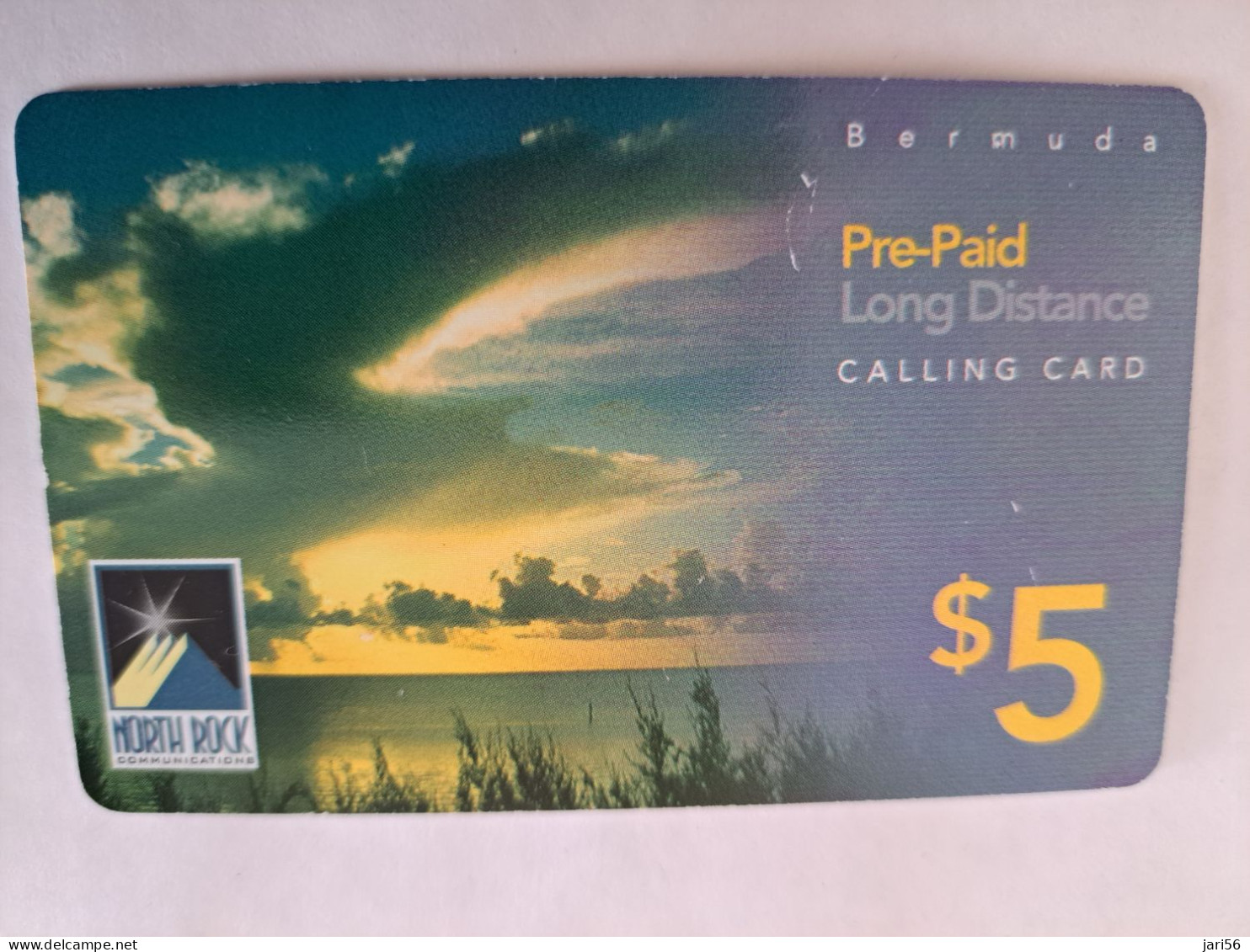 BERMUDA  $5 ,-  BERMUDA  NORTHROCK    SUNSET     6/2006    PREPAID CARD  Fine USED  **  14789** - Bermude