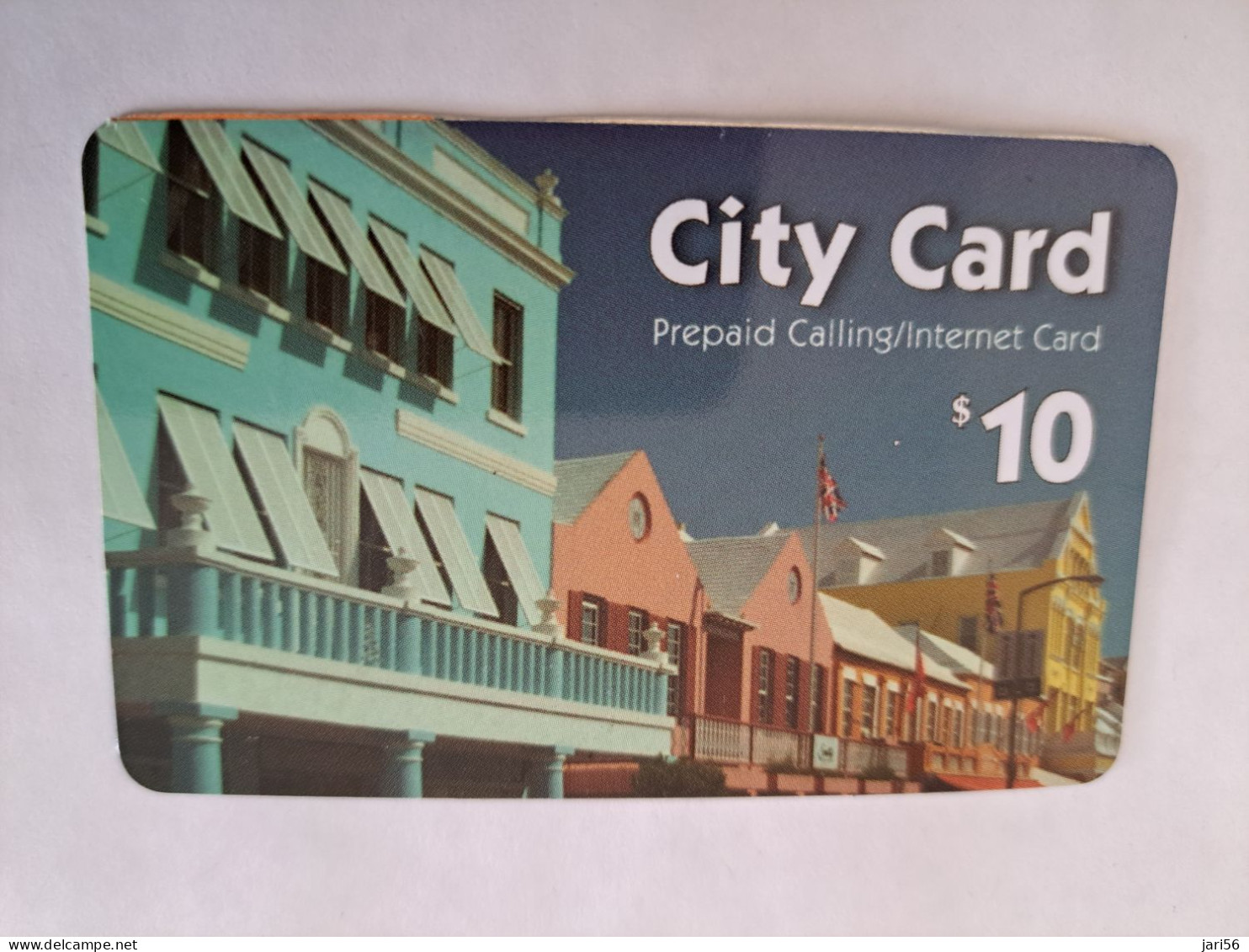 BERMUDA  $10,-  LOGIC   BERMUDA    CITY CARD / DIFFERENT BACKSIDE LOGO/ LONG   /    PREPAID CARD  Fine USED  **14797** - Bermuda