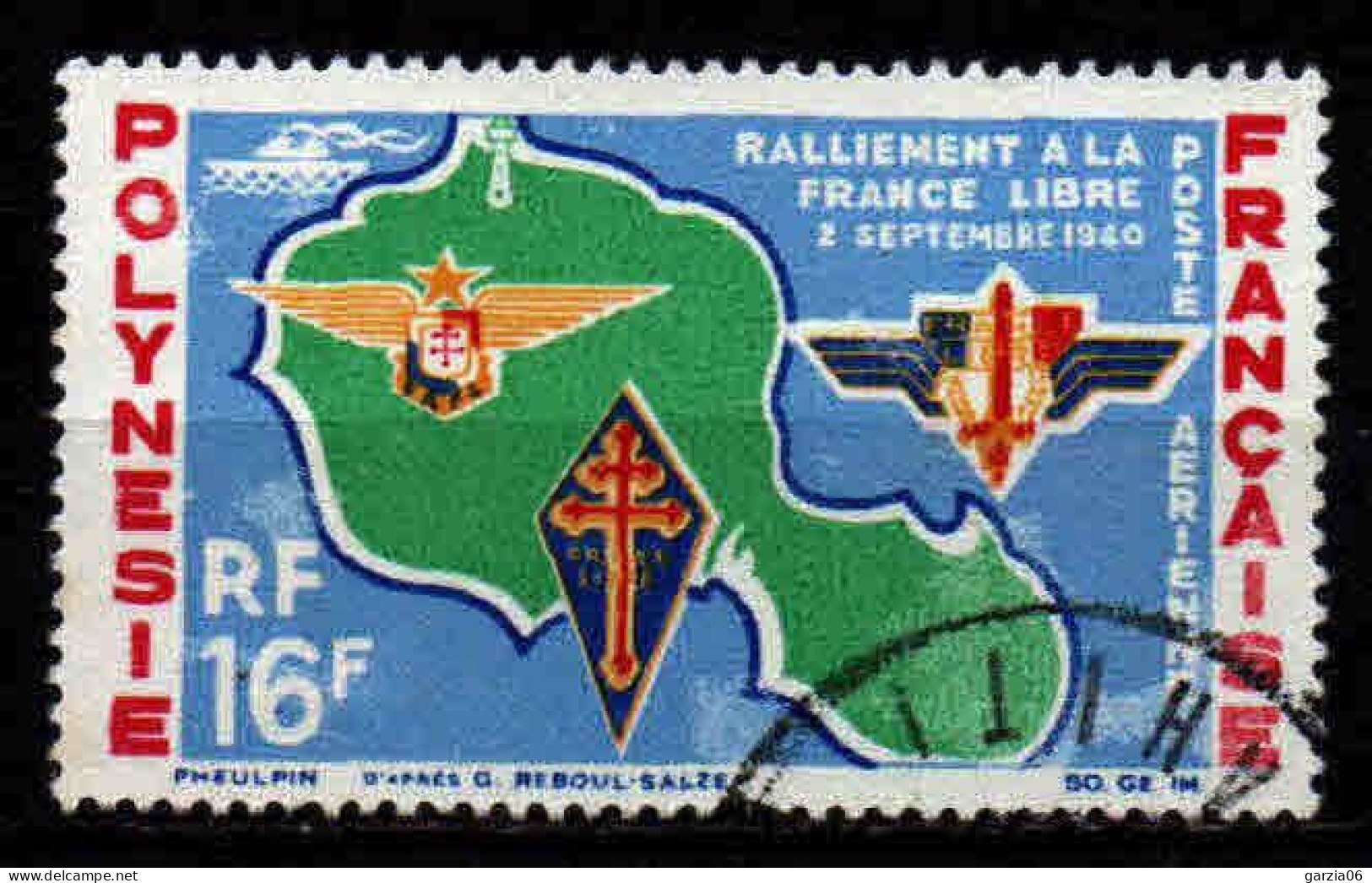 Polynésie - 1964  - Ralliement à La France Libre   -  PA 8   - Oblit - Used - Gebraucht