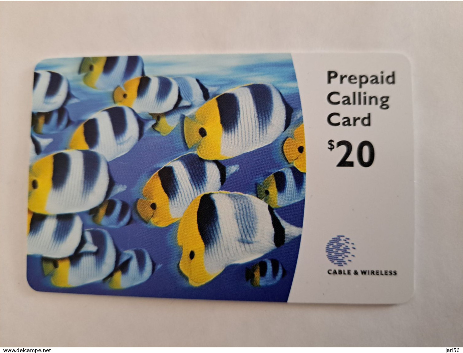 BERMUDA  $20,-   BERMUDA    TROPICAL FISH/ THICK CARD /   C&W    PREPAID CARD  Fine USED  **14813** - Bermudes