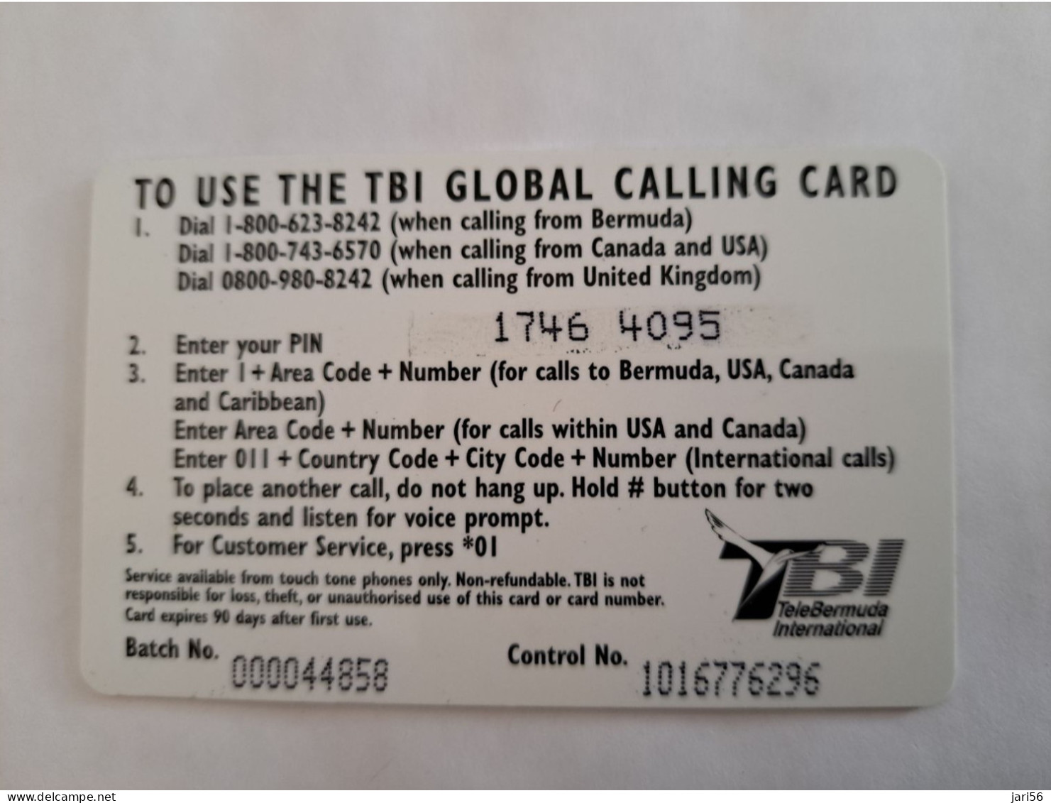 BERMUDA  $10,-  BERMUDA  TB1 GLOBAL  ROYAL NAVAL DOCKYARD      PREPAID CARD  Fine USED  **14814** - Bermudes